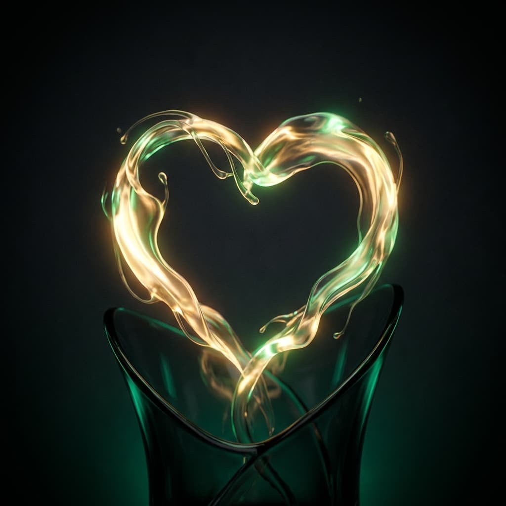 Herz aus Licht — Symbol für Herzgesundheit