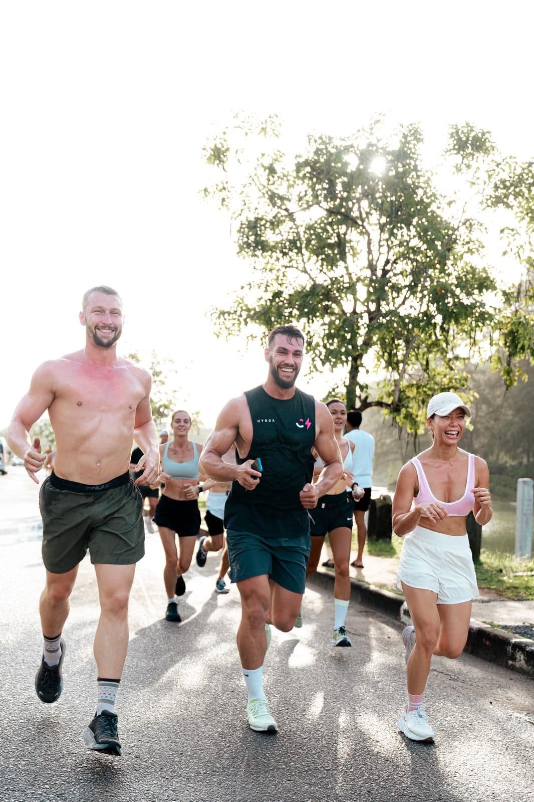 Pascal beim Lauftraining mit Gruppe